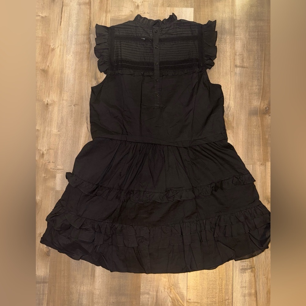 Tuckernuck Pomander Place Black Cecil Ruffle Lace Mini Dress XL NWOT - Picture 10 of 11